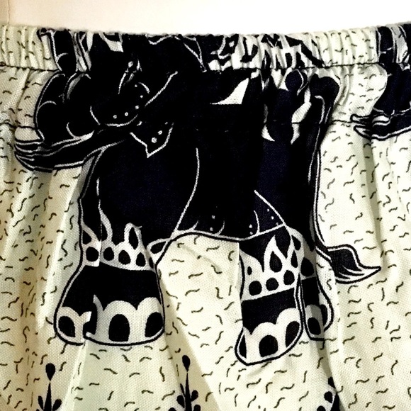 Boho elephant paisley rayon high waisted shorts - LAST PAIR! NIB - Picture 5 of 7